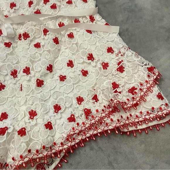 Alexis Clive lace floral off the shoulder shorts romper playsuit 3055 - Picture 12 of 12